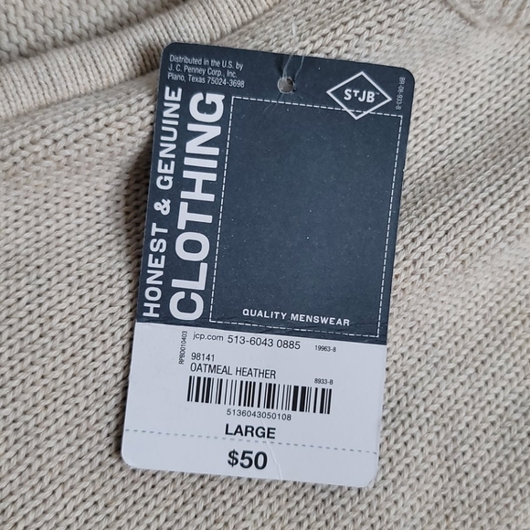 St John's Bay tan sweater sz Large NWT - Picture 8 of 10